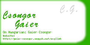 csongor gaier business card